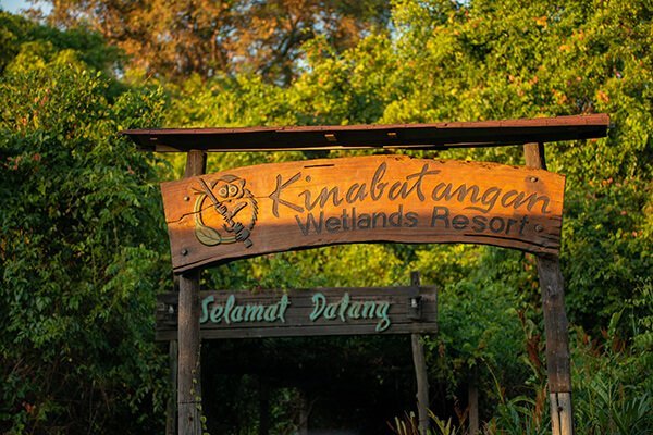 Entrance of Kinabatangan Wetlands Resort, Kinabatangan River, Borneo