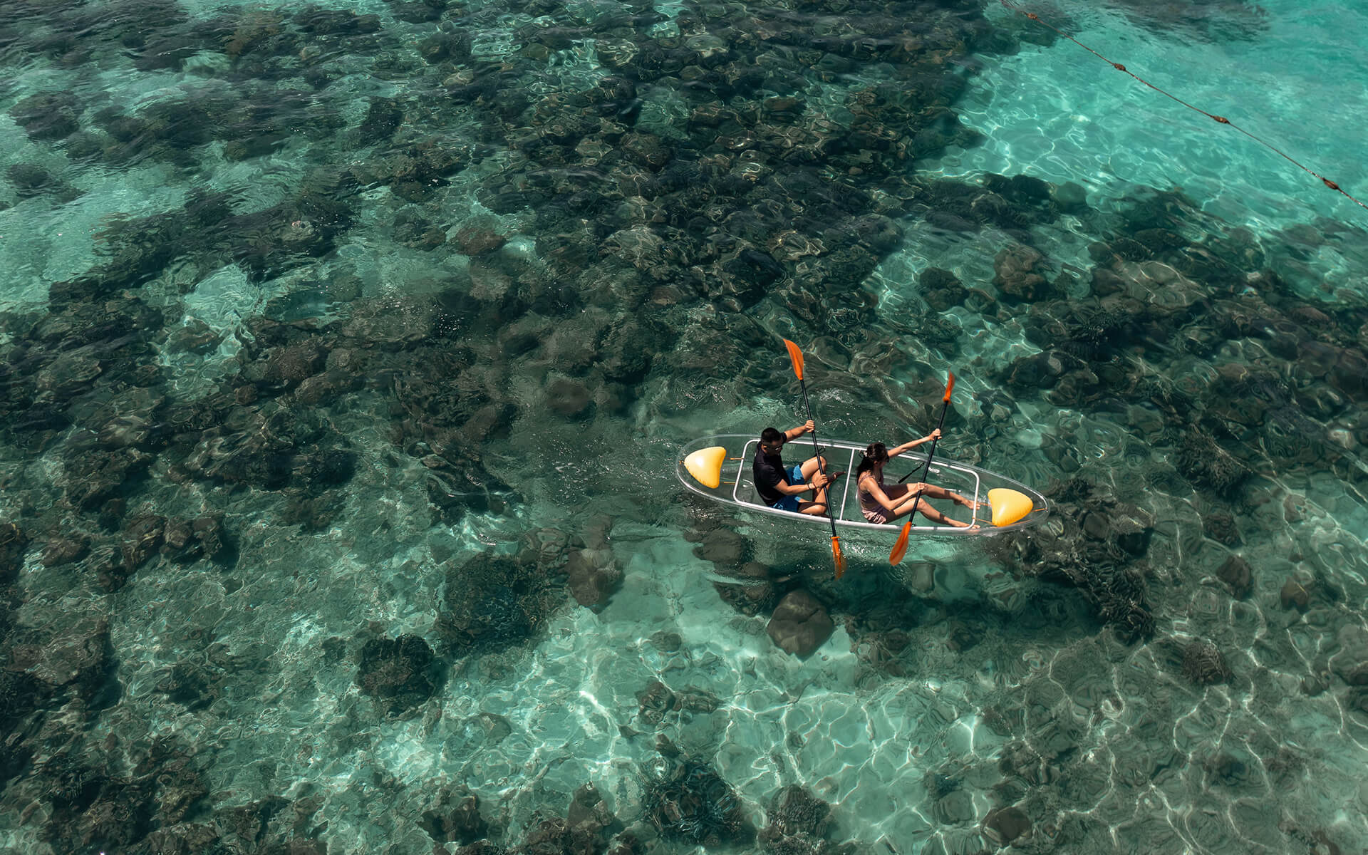 Kayaking is a fun activity in Lankayan Island Dive Resort
