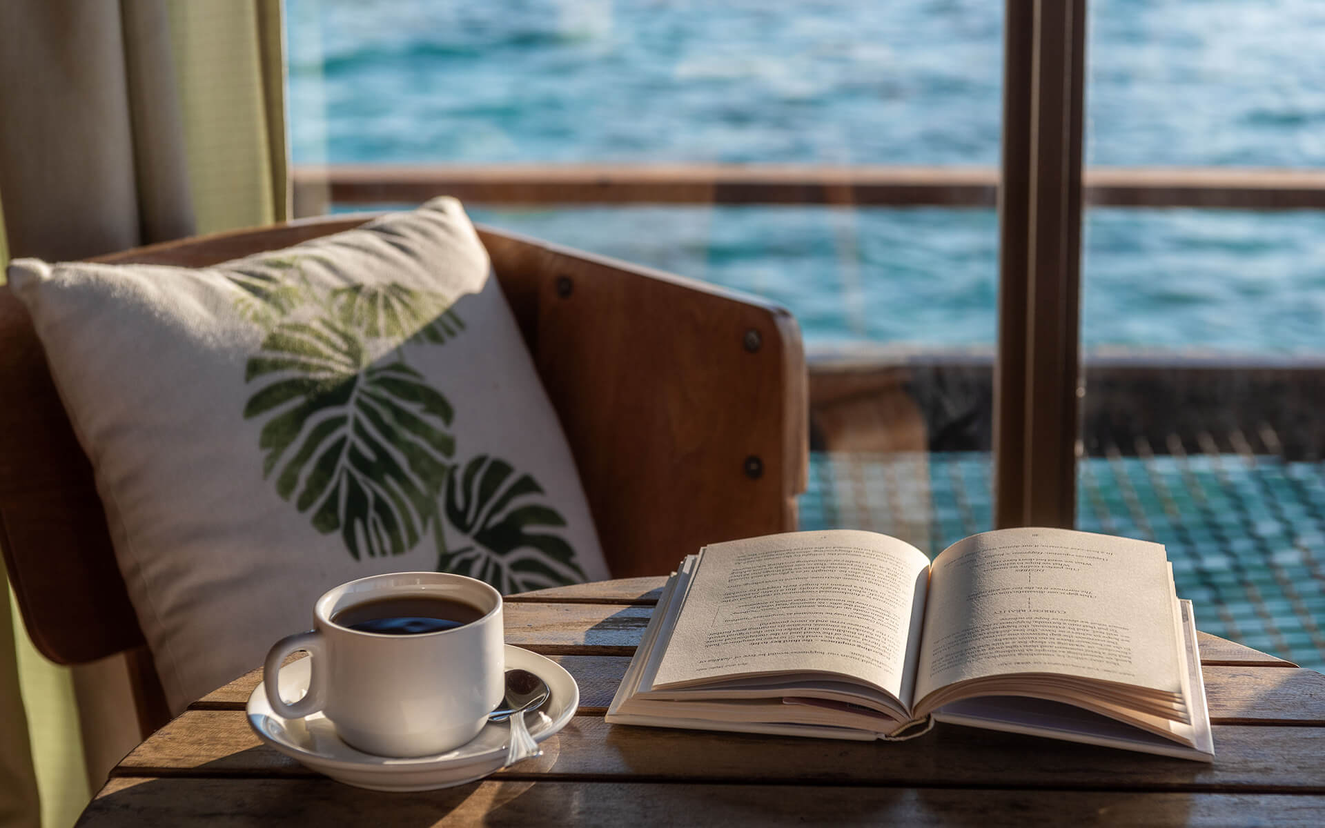 Slow travel in Lankayan Island Dive Resort, read a book by the sea