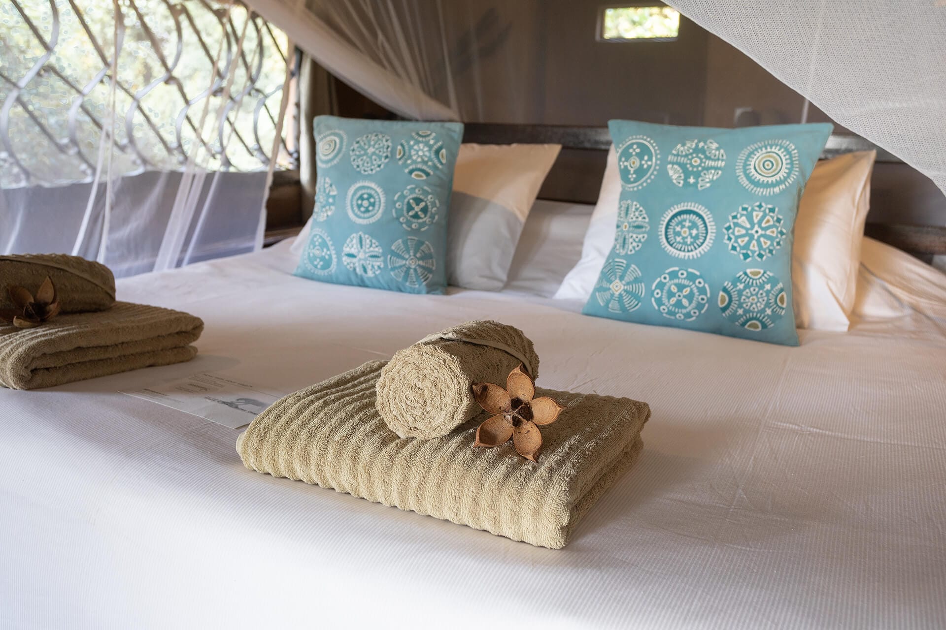 The bed in Track & Trail River Camp