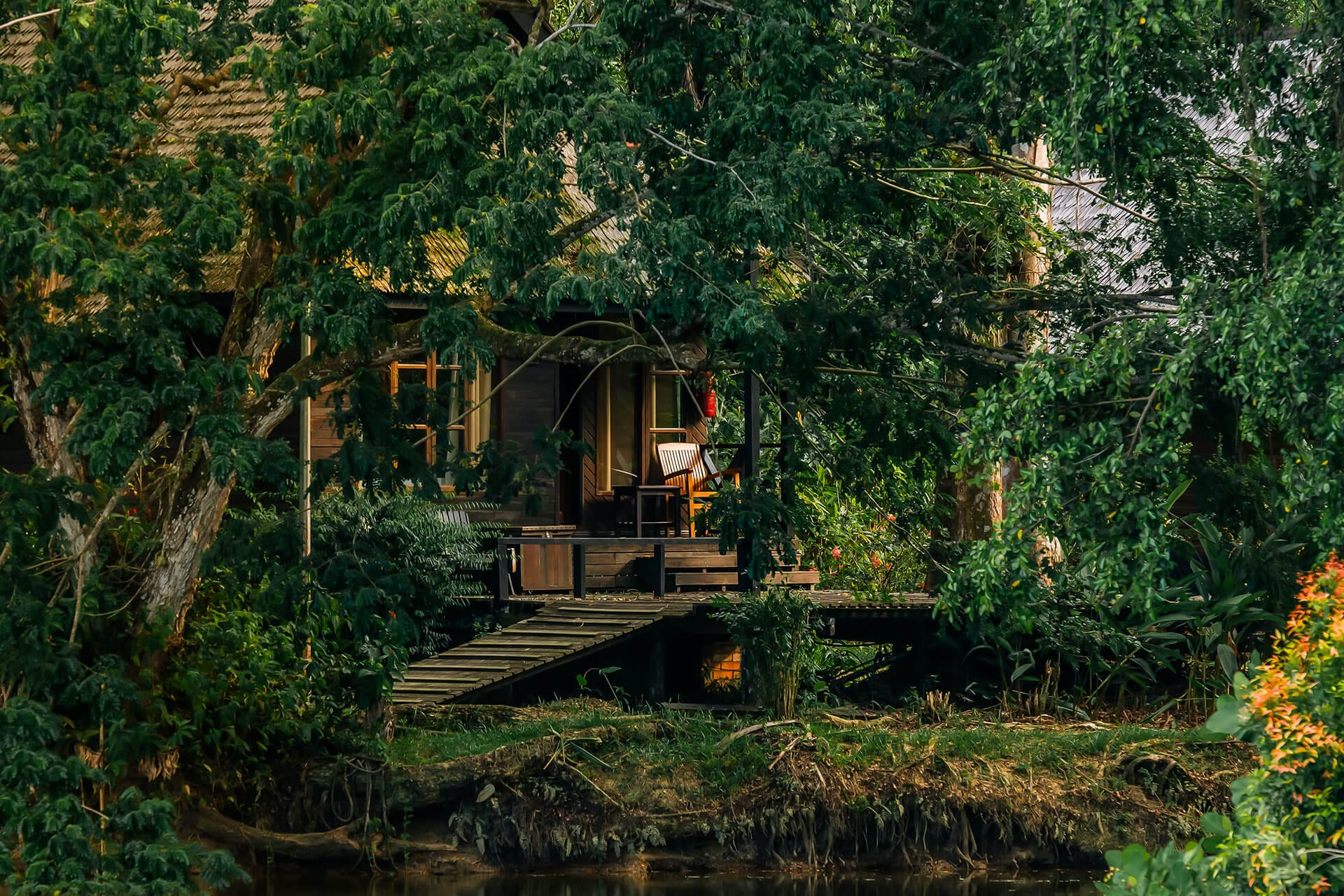 Sepilok Nature Lodge, lakeside chalets on the edge of the Kabili-Sepilok Forest Reserve